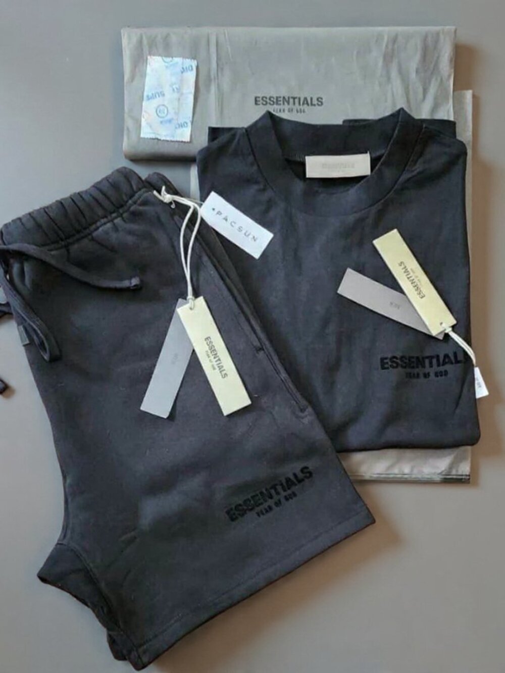 Essentials x small Black shirt and shorts set